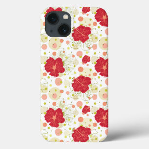 Handgezeichnetes Hibiskus-Muster Case-Mate iPhone Hülle