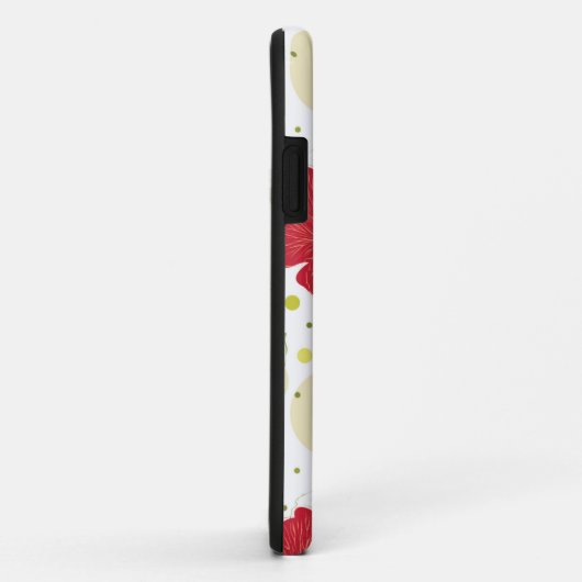 Handgezeichnetes Hibiskus-Muster Case-Mate iPhone Hülle (Hinten/Rechts)