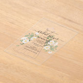 Handgezeichnetes Hochzeitskleid Brautparty Acryleinladungen (Ablage )