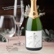 handgezeichnetes Hochzeitsweinlabel