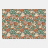 Handgezeichnetes Holiday Floral Set Geschenkpapier Set (Vorderseite)