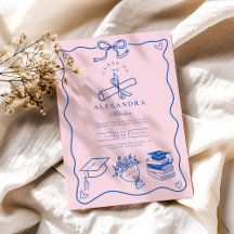 Handgezeichnetes Illustriertes Rosa und blaues Gra