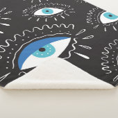 Handgezeichnetes indianisches Aztec-Stammesauge mi Sherpadecke (3/4)