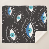 Handgezeichnetes indianisches Aztec-Stammesauge mi Sherpadecke (Vorderseite (Horizontal))