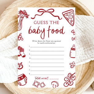 Handgezeichnetes Italienisches Baby Shower Errate Einladung