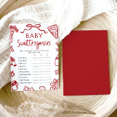 Handgezeichnetes italienisches Babyduschenspielzeu Einladung