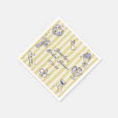 Handgezeichnetes italienisches Lemon Brautparty Na Serviette (Ecke)