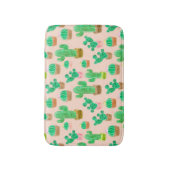 Handgezeichnetes Kaktusmuster Badematte (Vorderseite Vertikal)