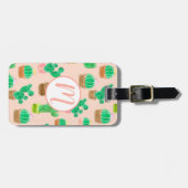 Handgezeichnetes Kaktusmuster Gepäckanhänger (Vorderseite horizontal)