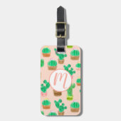 Handgezeichnetes Kaktusmuster Gepäckanhänger (Vorderseite vertikal)