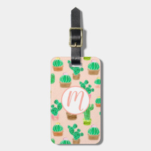 Handgezeichnetes Kaktusmuster Gepäckanhänger