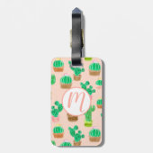 Handgezeichnetes Kaktusmuster Gepäckanhänger (Rückseite vertikal)