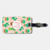 Handgezeichnetes Kaktusmuster Gepäckanhänger (Rückseite horizontal)