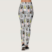 Handgezeichnetes Kaktusmuster Leggings (Rückseite)