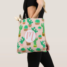 Handgezeichnetes Kaktusmuster Tasche
