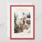 Handgezeichnetes Kariert Modernes Weihnachtsfest F Feiertagskarte (Vorderseite)