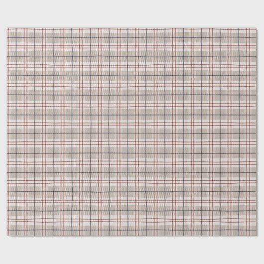 Handgezeichnetes Kariertes Muster in Beige Geschenkpapier (Flach)
