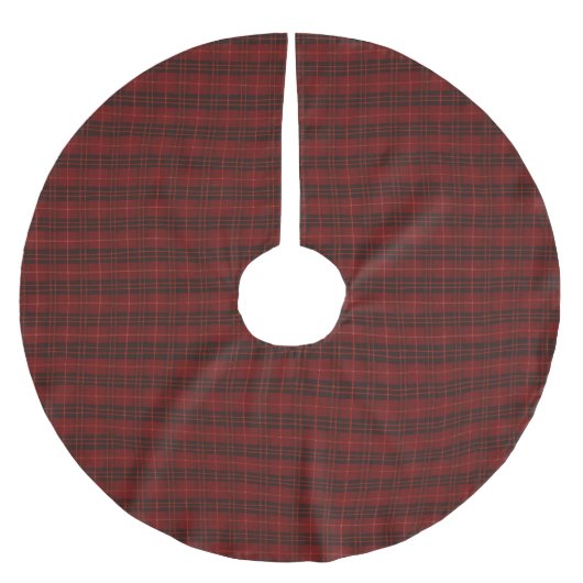Handgezeichnetes Kariertes Tartan-Muster Polyester Weihnachtsbaumdecke (Vorderseite)