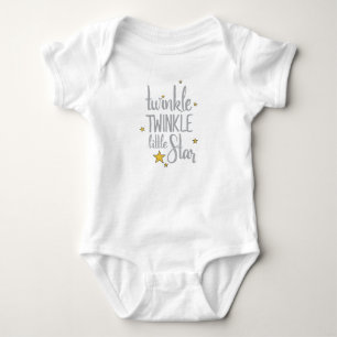 Handgezeichnetes Kinderzimmer Rhymes Bild Twinkle Baby Strampler