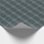 Handgezeichnetes klassisches staubblaues Kariertes Geschenkpapier (Ecke)