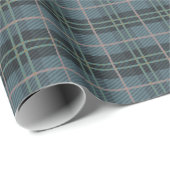 Handgezeichnetes klassisches staubblaues Kariertes Geschenkpapier (Rolleneckpunkt)