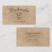 Handgezeichnetes Kraftpapier Visitenkarte (Vorne/Hinten)
