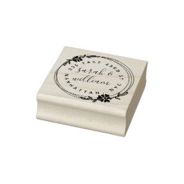 Handgezeichnetes Kraut Verheiratete Couple-Rücksen Gummistempel