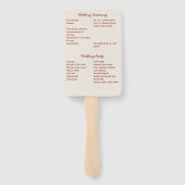 Handgezeichnetes Kritzel Hochzeitsprogramm Fächer (Rückseite)