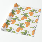 Handgezeichnetes Kumquats-Muster Geschenkpapier (Ungerollt)