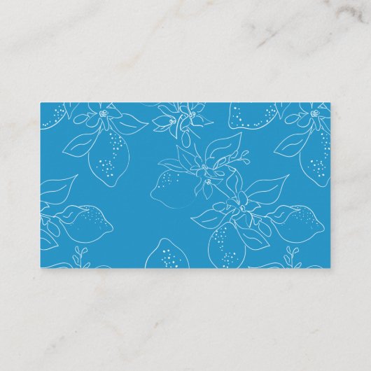 Handgezeichnetes Lemon WedgeDrink Ticket (Rückseite)