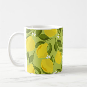 Handgezeichnetes Lemons farbiges Tapete Kaffeetasse