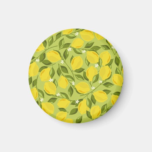 Handgezeichnetes Lemons farbiges Tapete Magnet (Vorne)