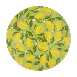 Handgezeichnetes Lemons farbiges Tapete Schneidebrett