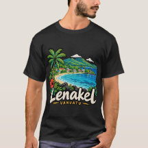 Handgezeichnetes Lenakel Vanuatu Reise Kunst Landm