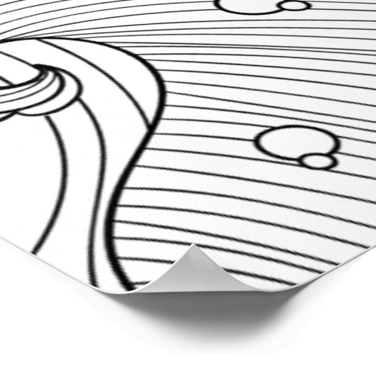 Handgezeichnetes Leuchtturm Doodle 2 Poster (Ecke)