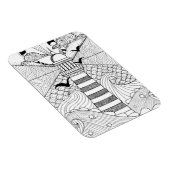 Handgezeichnetes Leuchtturm Doodle Magnet (Rechte Seite)