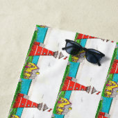 Handgezeichnetes Leuchtturm Strandtuch (Beispiel)