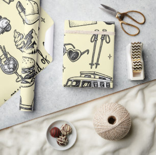Handgezeichnetes Lifestyle-Clipart-Bundle,  Geschenkpapier