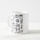 Handgezeichnetes Lifestyle-Clipart-Bundle, Kaffeetasse (Vorderseite Links)