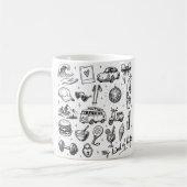 Handgezeichnetes Lifestyle-Clipart-Bundle, Kaffeetasse (Links)