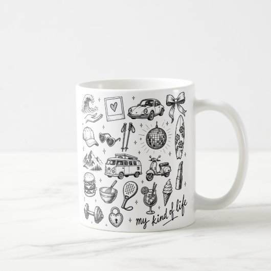 Handgezeichnetes Lifestyle-Clipart-Bundle, Kaffeetasse (Rechts)