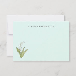 Handgezeichnetes Maiglöckchen Frühlingswildblume Dankeskarte