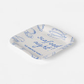 Handgezeichnetes Meeresfrüchte Night Party Pappteller (Gewinkelt)