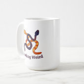 Handgezeichnetes, mehrfarbiges, lustiges Schlangen Kaffeetasse (Vorderseite Links)