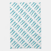 Handgezeichnetes Messer und Gabel Küchentuch (Vertikal)