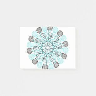 Handgezeichnetes Mikrofon Post-it Klebezettel