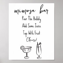 Handgezeichnetes Mimosa Bar Sign