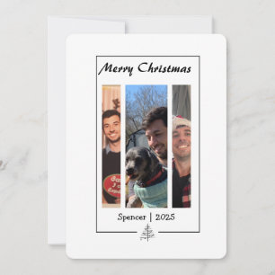 Handgezeichnetes Minimalistisches Foto Weihnachtsa Feiertagskarte