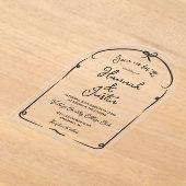 Handgezeichnetes, modernes, trendiges Acryl Acryleinladungen (Ablage )