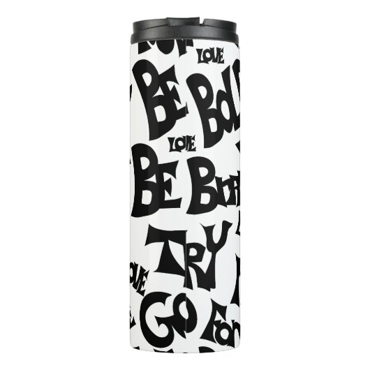 Handgezeichnetes, Motivierend Tumbler-Design Thermosbecher (Rückseite)